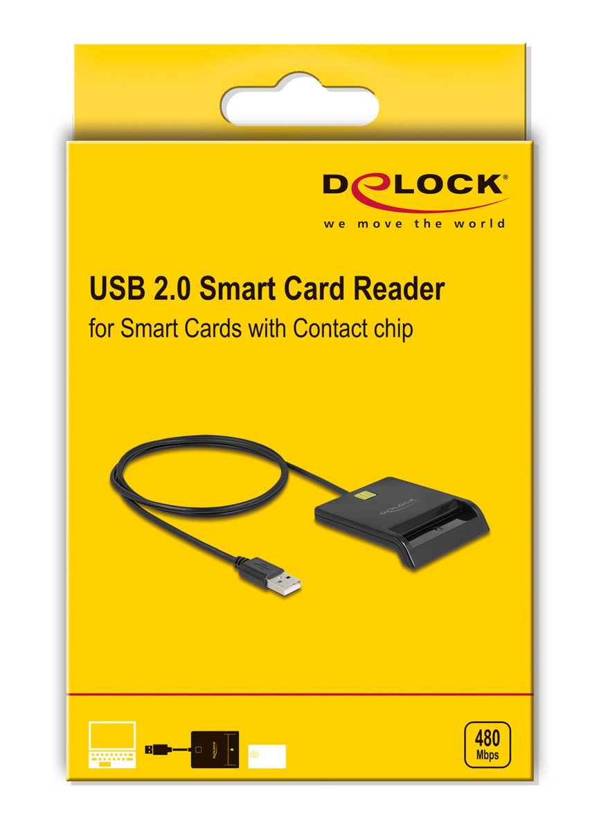 DELOCK card reader 91724 για smart card, USB σύνδεση, 480Mbps, μαύρο 5 DELOCK card reader 91724 για smart card, USB σύνδεση, 480Mbps, μαύρο - Image 3