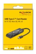 DELOCK card reader 91739 για micro SD/SD/CF/MS/xD, USB-C, μαύρο 2
