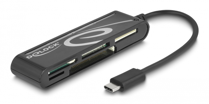 DELOCK card reader 91739 για micro SD/SD/CF/MS/xD, USB-C, μαύρο 3 DELOCK card reader 91739 για micro SD/SD/CF/MS/xD, USB-C, μαύρο