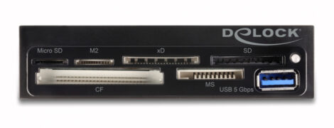 DELOCK USB 19-pin card reader 91759, CF/SD/micro SD/xD/MS/M2/USB, 5Gbps 2