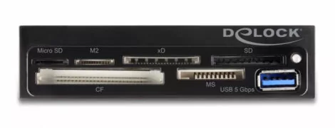 DELOCK USB 19-pin card reader 91759, CF/SD/micro SD/xD/MS/M2/USB, 5Gbps 2
