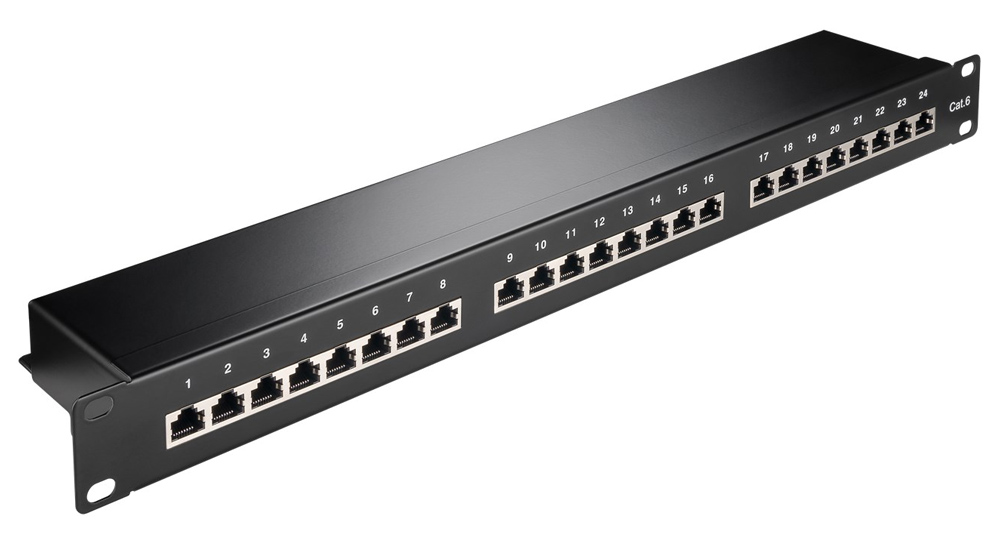 93048 Μαύρο 19" 1U Patch Panel 24 Θύρες Cat 6 Stp 3 93048 Μαύρο 19" 1U Patch Panel 24 Θύρες Cat 6 Stp