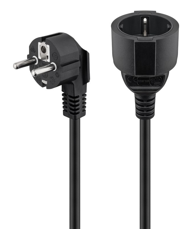 GOOBAY μπαλαντέζα ρεύματος 93093, schuko, 3m, μαύρη 3 GOOBAY μπαλαντέζα ρεύματος 93093, schuko, 3m, μαύρη