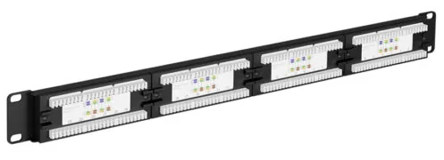 GOOBAY patch panel 93866 19"/1U, 24x ports, CAT 6 UTP, μαύρo 2