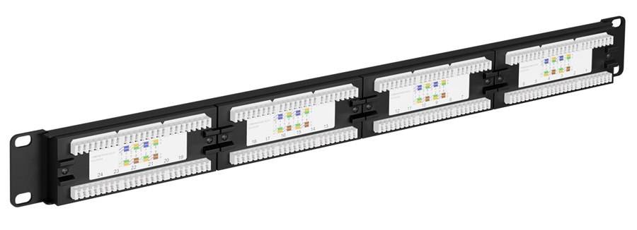 GOOBAY patch panel 93866 19"/1U, 24x ports, CAT 6 UTP, μαύρo 4 GOOBAY patch panel 93866 19"/1U, 24x ports, CAT 6 UTP, μαύρo - Image 2