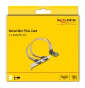DELOCK κάρτα επέκτασης mini PCIe σε 2x RS-232 95273 4