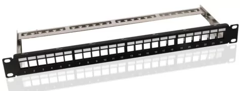 GOOBAY Keystone patch panel 95336 με 24 modules, 19"/1U, 24 ports, μαύρo 7 GOOBAY Keystone patch panel 95336 με 24 modules, 19"/1U, 24 ports, μαύρo 3