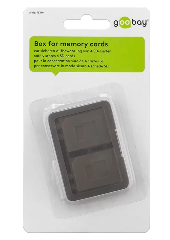 GOOBAY θήκη για κάρτες SD & micro SD 95349, 4 θέσεις, διάφανη-γκρι 4 GOOBAY θήκη για κάρτες SD & micro SD 95349, 4 θέσεις, διάφανη-γκρι - Image 2