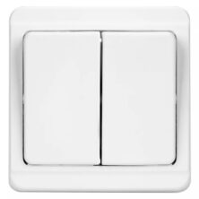 TESLA STROPKOV διακόπτης κομμυτατέρ Standard A0214, διπλός, λευκός