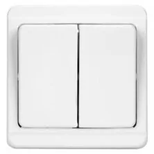 TESLA STROPKOV διακόπτης κομμυτατέρ Standard A0214, διπλός, λευκός