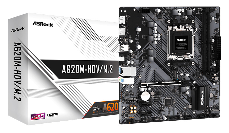 ASROCK μητρική A620M-HDV/M.2, 2x DDR5, AM5, USB 3.2, mATX 6 ASROCK μητρική A620M-HDV/M.2, 2x DDR5, AM5, USB 3.2, mATX - Image 4