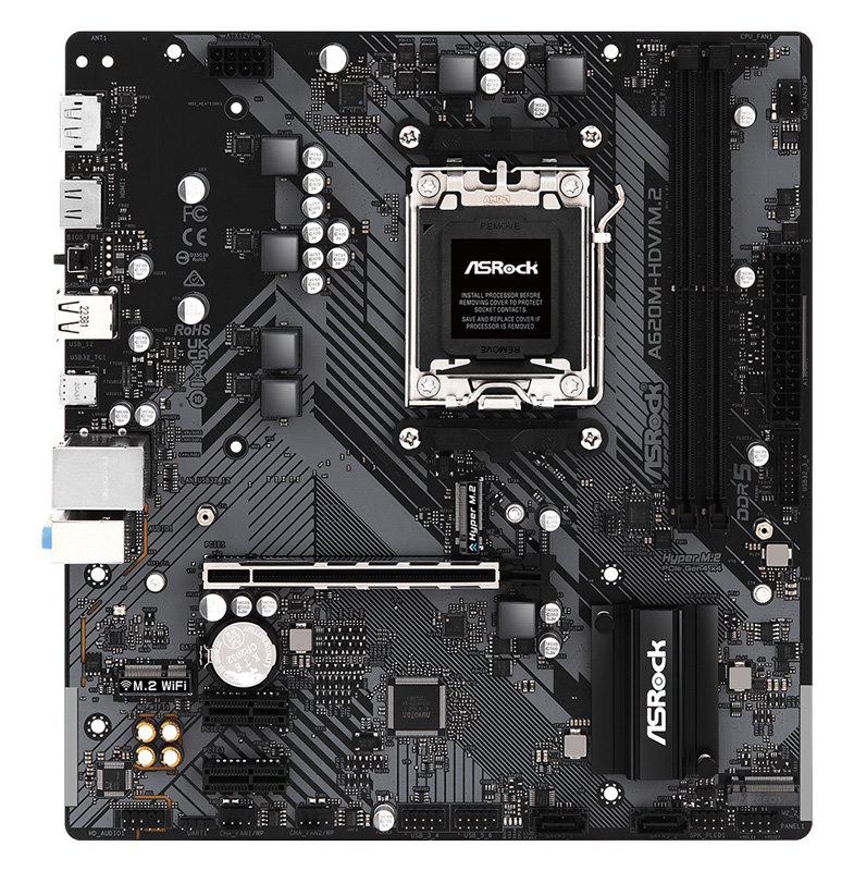 ASROCK μητρική A620M-HDV/M.2, 2x DDR5, AM5, USB 3.2, mATX 3 ASROCK μητρική A620M-HDV/M.2, 2x DDR5, AM5, USB 3.2, mATX