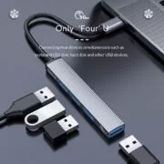ORICO USB hub AH-13, 4x θυρών, USB 3.0, 5Gbps, USB-C σύνδεση, γκρι 7 ORICO USB hub AH-13, 4x θυρών, USB 3.0, 5Gbps, USB-C σύνδεση, γκρι 2