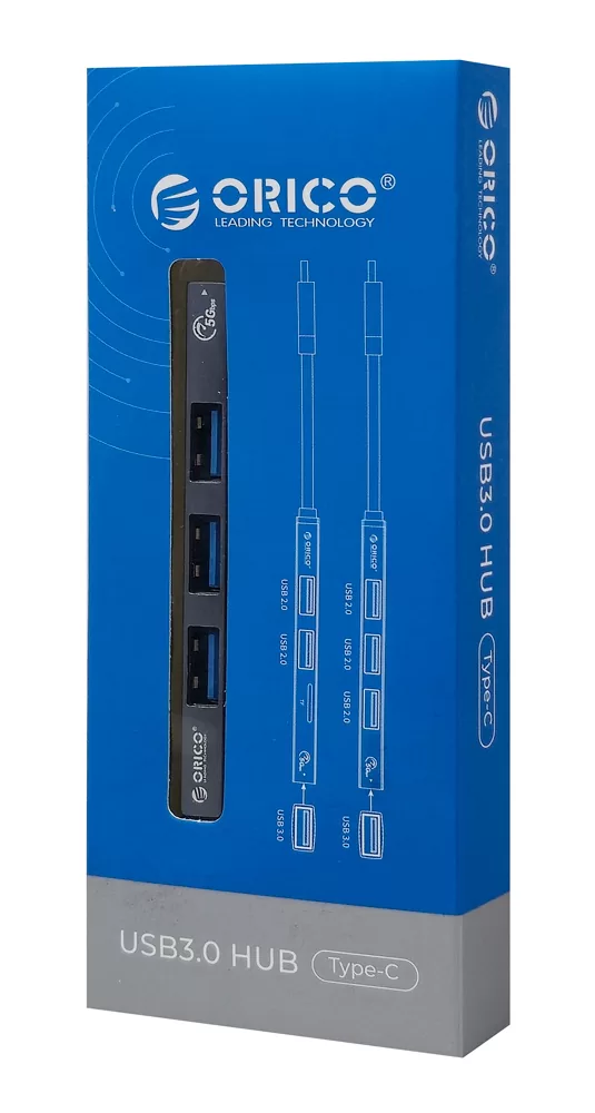 ORICO USB hub AH-13, 4x θυρών, USB 3.0, 5Gbps, USB-C σύνδεση, γκρι 6 ORICO USB hub AH-13, 4x θυρών, USB 3.0, 5Gbps, USB-C σύνδεση, γκρι - Image 4