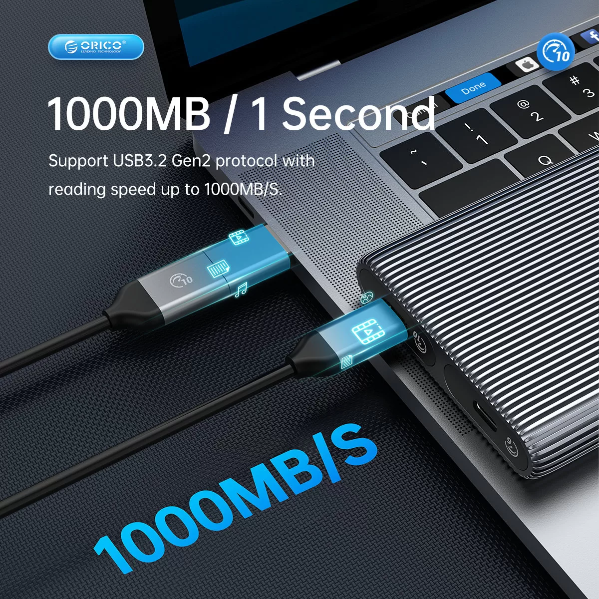ORICO θήκη για 2x M.2 NVME SSD AM2C3-2N, 10Gbps, tool free, γκρι 8 ORICO θήκη για 2x M.2 NVME SSD AM2C3-2N, 10Gbps, tool free, γκρι - Image 6