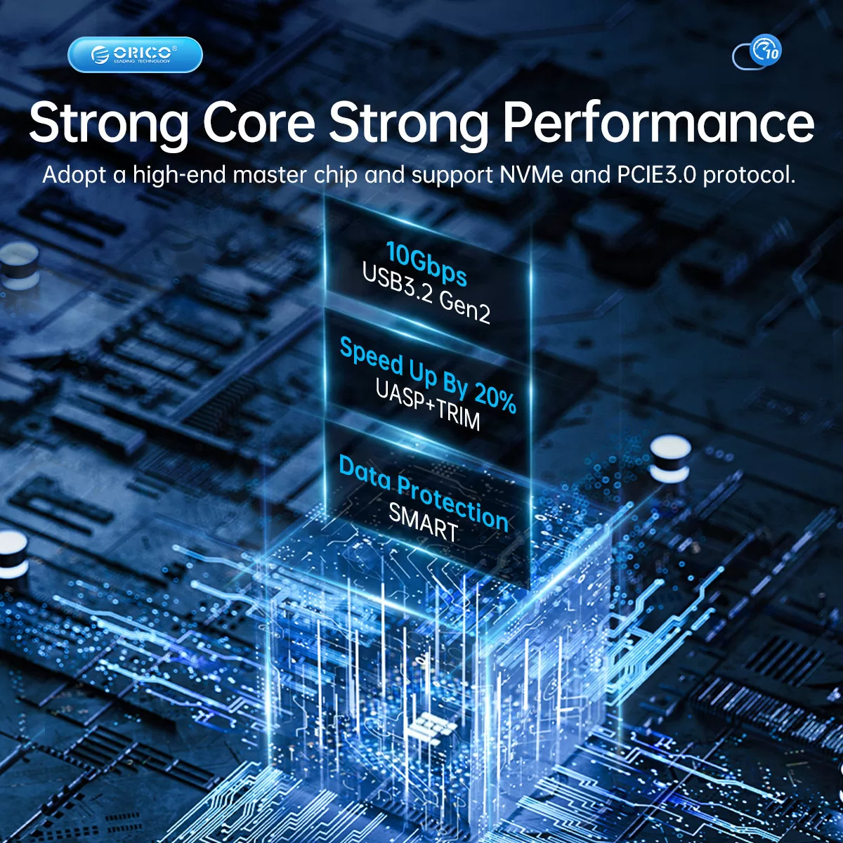 ORICO θήκη για 2x M.2 NVME SSD AM2C3-2N, 10Gbps, tool free, γκρι 11 ORICO θήκη για 2x M.2 NVME SSD AM2C3-2N, 10Gbps, tool free, γκρι - Image 9