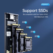 ORICO θήκη για 2x M.2 NVME SSD AM2C3-2N, 10Gbps, tool free, γκρι 10