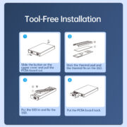 ORICO θήκη για 2x M.2 NVME SSD AM2C3-2N, 10Gbps, tool free, γκρι 12