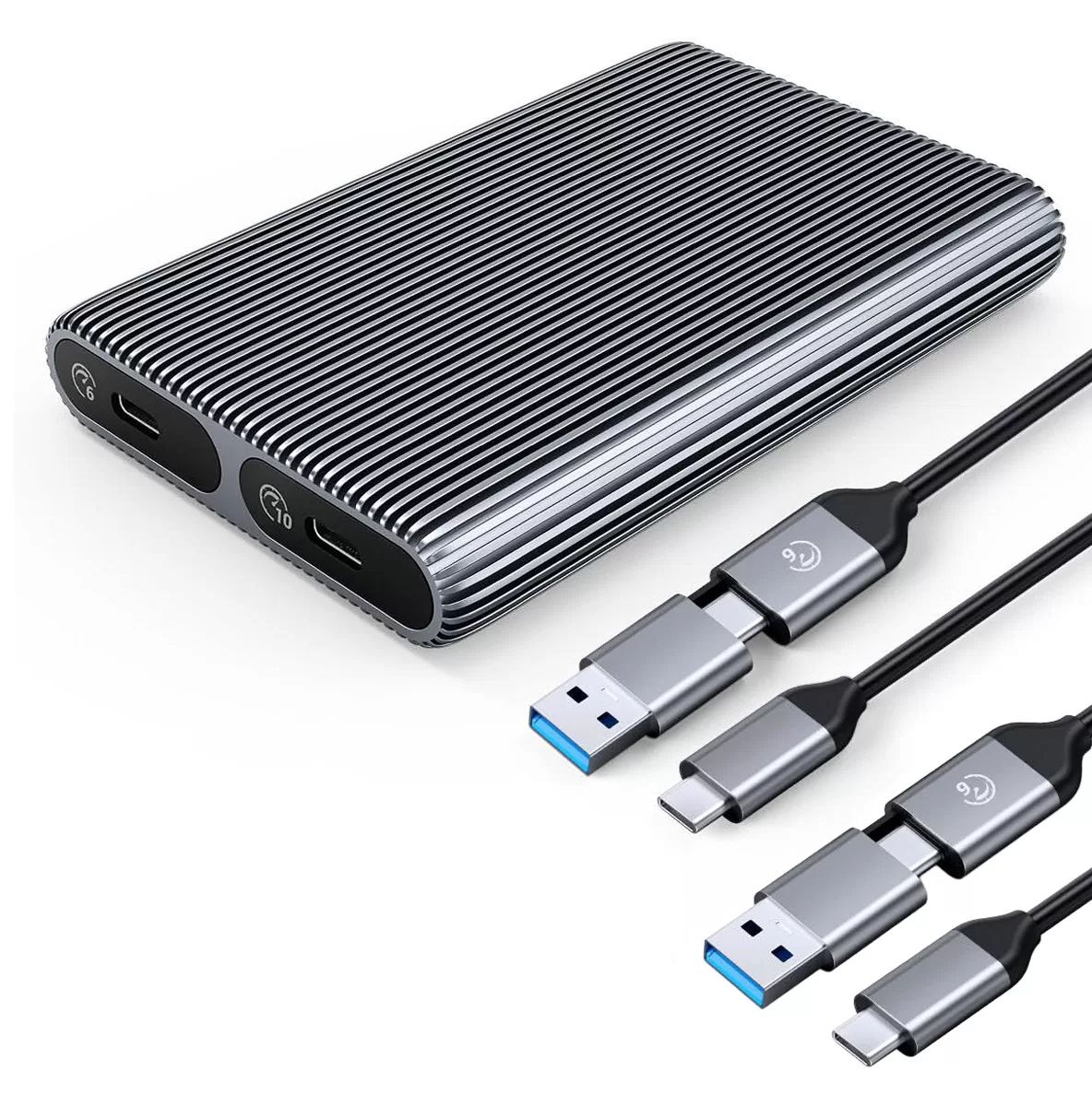 ORICO θήκη για 2x M.2 NVME SSD AM2C3-2N, 10Gbps, tool free, γκρι 3 ORICO θήκη για 2x M.2 NVME SSD AM2C3-2N, 10Gbps, tool free, γκρι