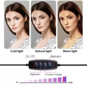 APEXEL φωτιστικό δαχτυλίδι LED APL-FL10JJ13Y με μίνι τρίποδα, Φ26cm 13 APEXEL φωτιστικό δαχτυλίδι LED APL-FL10JJ13Y με μίνι τρίποδα, Φ26cm 5
