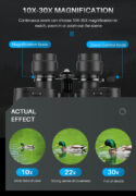APEXEL κιάλια APS-PB10-30X50, 10x-30x zoom, Φ 50mm, μαύρα 3