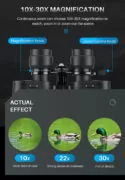APEXEL κιάλια APS-PB10-30X50, 10x-30x zoom, Φ 50mm, μαύρα 3