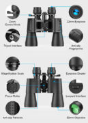 APEXEL κιάλια APS-PB10-30X50, 10x-30x zoom, Φ 50mm, μαύρα 7