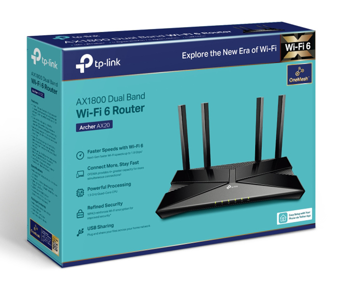 TP-LINK router Archer AX20, Wi-Fi 6, 1800Mbps AC1800, Ver. 1.0 6 TP-LINK router Archer AX20, Wi-Fi 6, 1800Mbps AC1800, Ver. 1.0 - Image 4