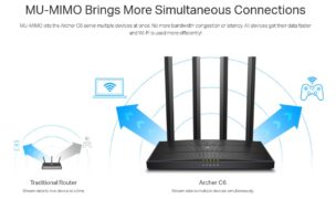 TP-LINK Router Archer C6, Wi-Fi 1200Mbps AC1200, MU-MIMO, Ver. 4.0 5