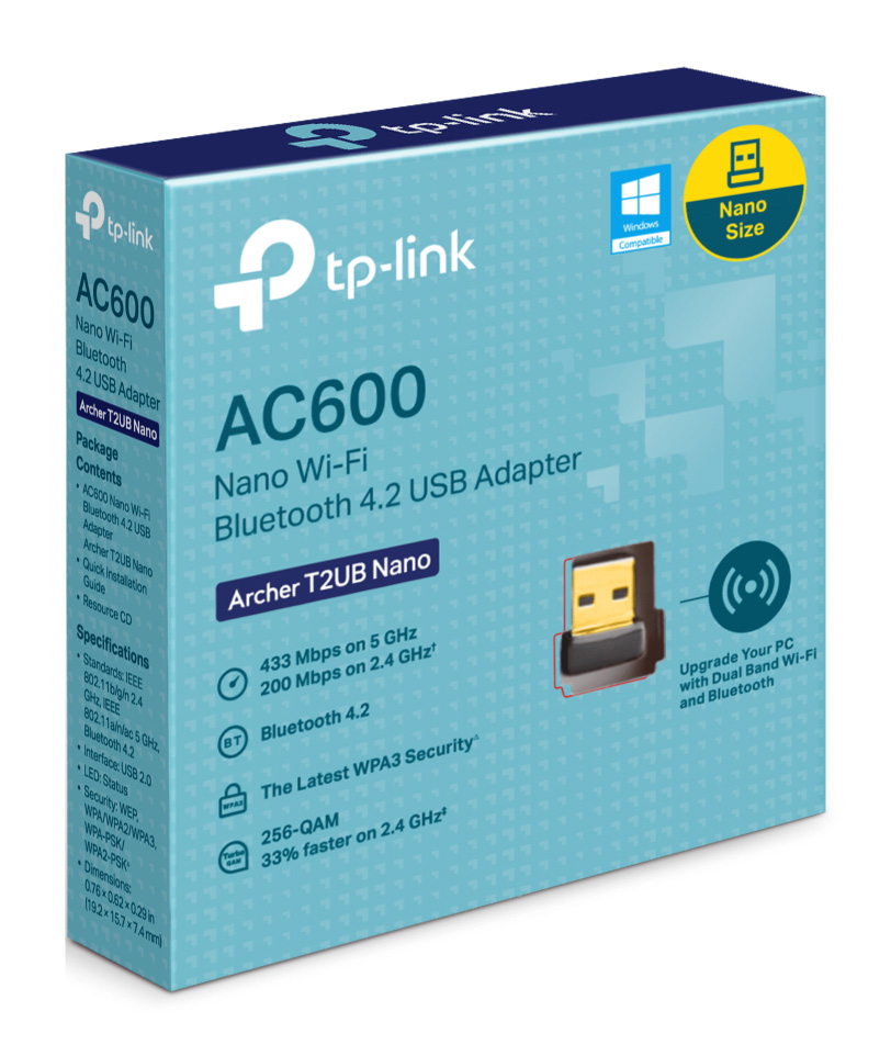 TP-LINK Nano Wi-Fi Bluetooth 4.2 USB Adapter Archer T2UB Nano, Ver. 1.0 7 TP-LINK Nano Wi-Fi Bluetooth 4.2 USB Adapter Archer T2UB Nano, Ver. 1.0 - Image 5