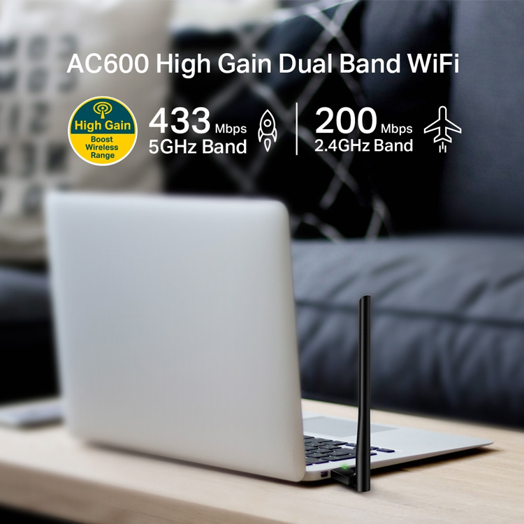TP-LINK ασύρματος USB αντάπτορας δικτύου Archer T2U Plus, 600Mbps, V.1 5 TP-LINK ασύρματος USB αντάπτορας δικτύου Archer T2U Plus, 600Mbps, V.1 - Image 3