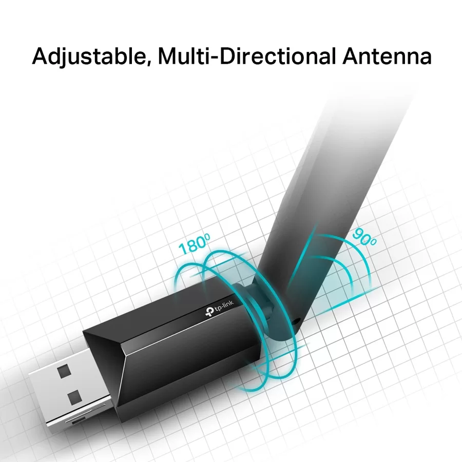 TP-LINK ασύρματος USB αντάπτορας δικτύου Archer T2U Plus, 600Mbps, V.1 4 TP-LINK ασύρματος USB αντάπτορας δικτύου Archer T2U Plus, 600Mbps, V.1 - Image 2