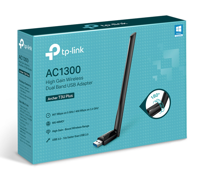 TP-LINK ασύρματος USB αντάπτορας δικτύου Archer T3U Plus, 1300Mbps, V.1 6 TP-LINK ασύρματος USB αντάπτορας δικτύου Archer T3U Plus, 1300Mbps, V.1 - Image 4