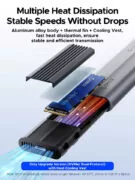 ORICO θήκη για M.2 NVME/NGFF SSD AXM2S-G2, 10Gbps, tool free, γκρι 4