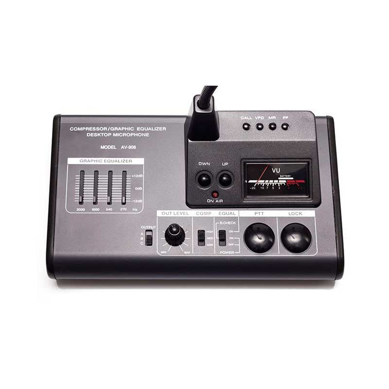 Avair AV-908 – Επιτραπέζιο Μικρόφωνο HF/VHF/UHF με Graphic Equalizer & Compressor 3 Avair AV-908 – Επιτραπέζιο Μικρόφωνο HF/VHF/UHF με Graphic Equalizer & Compressor - Image 2