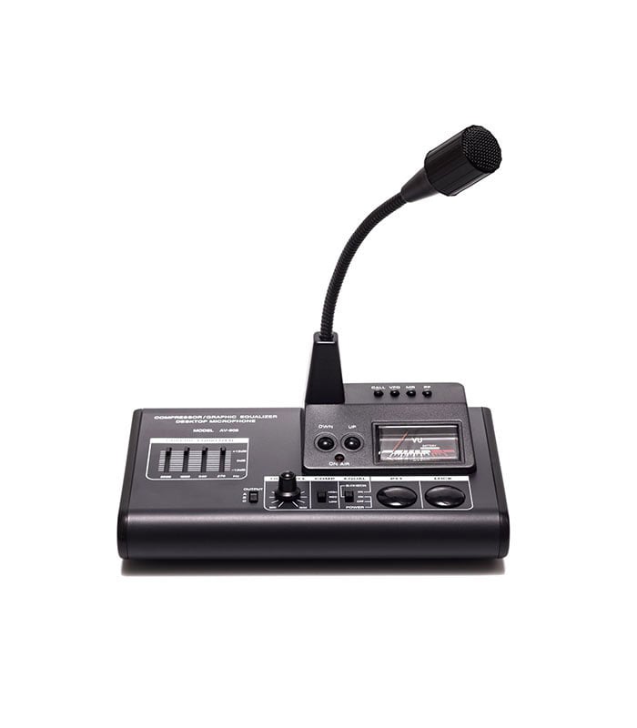 Avair AV-908 – Επιτραπέζιο Μικρόφωνο HF/VHF/UHF με Graphic Equalizer & Compressor