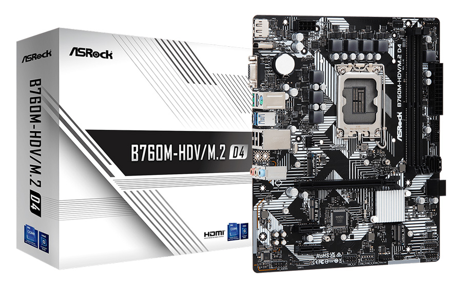 ASROCK μητρική B760M-HDV/M.2 D4, 2x DDR4, s1700, USB 3.2 Gen1, mATX 5 ASROCK μητρική B760M-HDV/M.2 D4, 2x DDR4, s1700, USB 3.2 Gen1, mATX - Image 3