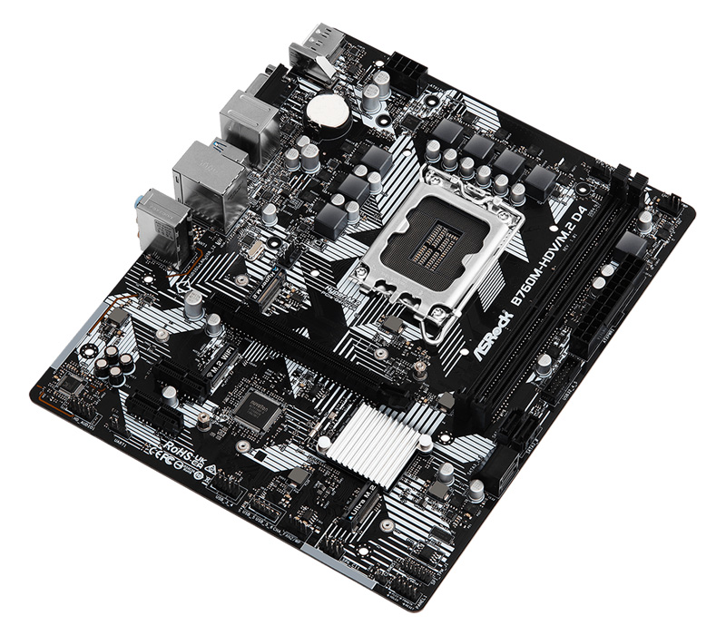 ASROCK μητρική B760M-HDV/M.2 D4, 2x DDR4, s1700, USB 3.2 Gen1, mATX 6 ASROCK μητρική B760M-HDV/M.2 D4, 2x DDR4, s1700, USB 3.2 Gen1, mATX - Image 4