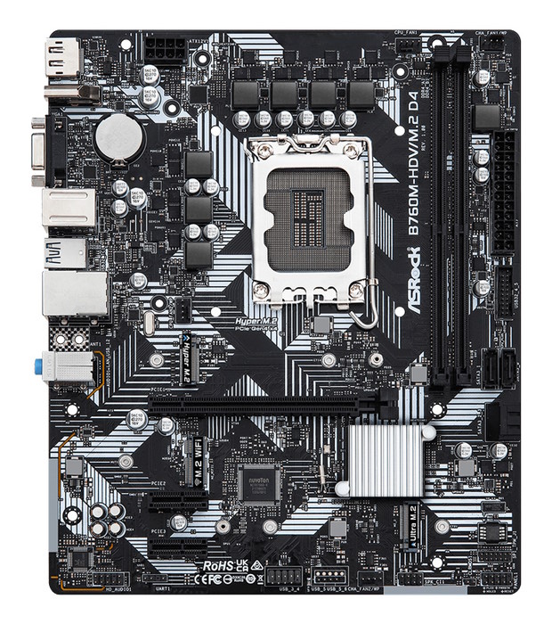 ASROCK μητρική B760M-HDV/M.2 D4, 2x DDR4, s1700, USB 3.2 Gen1, mATX 3 ASROCK μητρική B760M-HDV/M.2 D4, 2x DDR4, s1700, USB 3.2 Gen1, mATX