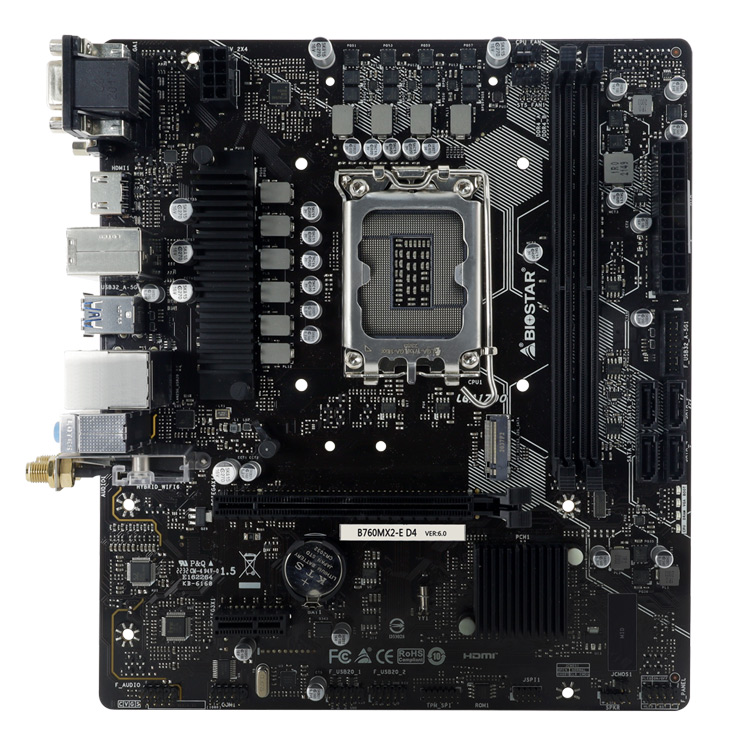 BIOSTAR μητρική B760MX2-E D4, 2x DDR4, s1700, uATX, 2.5G LAN, Ver. 6.0 5 BIOSTAR μητρική B760MX2-E D4, 2x DDR4, s1700, uATX, 2.5G LAN, Ver. 6.0 - Image 3