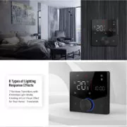 Smart θερμοστάτης πετρελαίου BHT-009GBLW, WiFi, χωνευτός, μαύρος 4