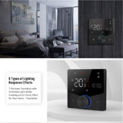 Smart θερμοστάτης αερίου BHT-009GCLW, WiFi, χωνευτός, μαύρος 4