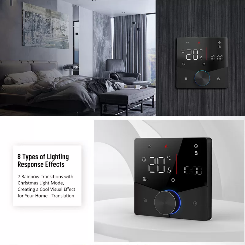 Smart θερμοστάτης αερίου BHT-009GCLW, WiFi, χωνευτός, μαύρος 6 Smart θερμοστάτης αερίου BHT-009GCLW, WiFi, χωνευτός, μαύρος - Image 4