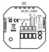 Smart θερμοστάτης αερίου BHT-009GCLW, WiFi, χωνευτός, μαύρος 2