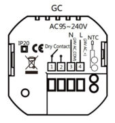 Smart θερμοστάτης αερίου BHT-15GCLW, WiFi, χωνευτός, μαύρος 3