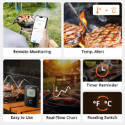 SONOFF smart θερμόμετρο barbeque BMT01 με 2x αισθητήρες, έως 300 °C, μαύρο 3