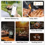 SONOFF smart θερμόμετρο barbeque BMT01 με 2x αισθητήρες, έως 300 °C, μαύρο 3