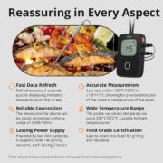 SONOFF smart θερμόμετρο barbeque BMT01 με 2x αισθητήρες, έως 300 °C, μαύρο 5