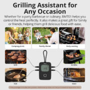 SONOFF smart θερμόμετρο barbeque BMT01 με 2x αισθητήρες, έως 300 °C, μαύρο 6