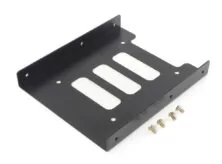 POWERTECH tray 3.5" για 2.5" HDD/SSD BRAT-003, μεταλλικό, μαύρο, 2τμχ